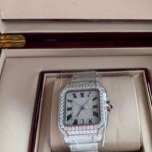 $450 OBO Elegant Silver Stainless Steel Moisanite Watch